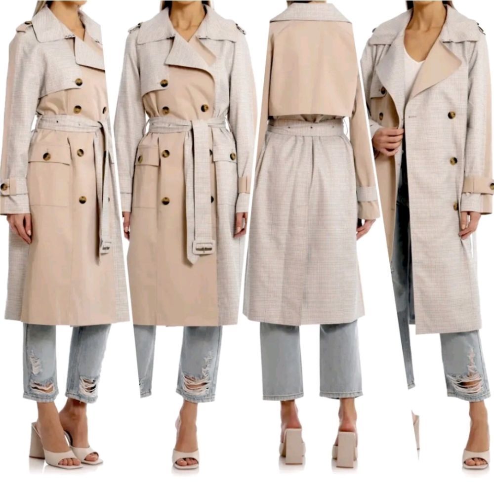 Avec Les Filles Combo Trench Coat Size 1X